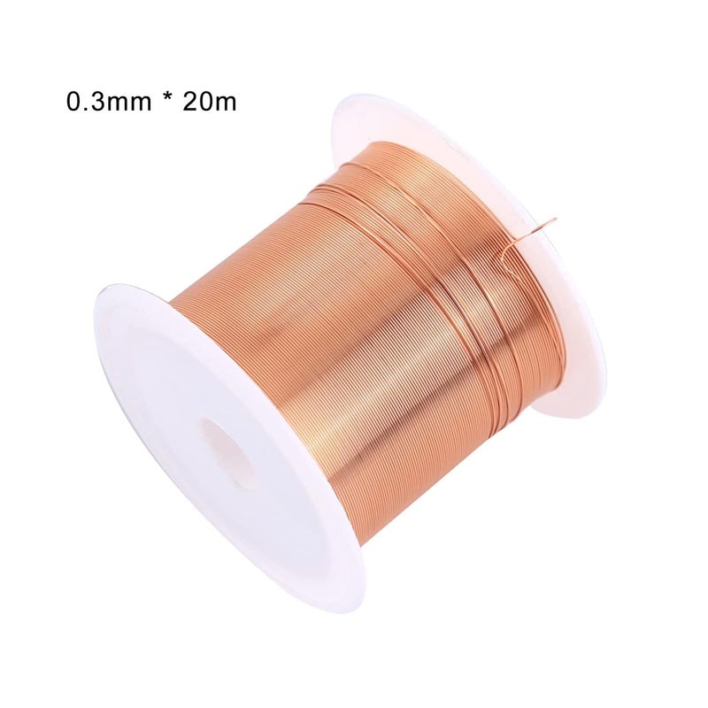 SKYPRO 5 Spool Coils Magnet Wire 0.1-0.5mm Enameled Copper Wire Enameled Magnet Winding Wire Natural Temperature Rating Widely Used for Transformers Inductors - Image 4
